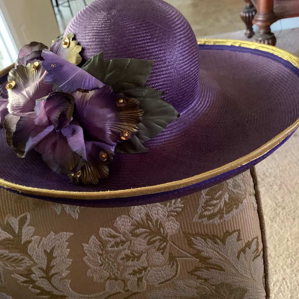Elegant Purple Floral Women's Hat